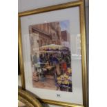 Paul Weaver ( Bristol Savages ), Watercolour of Market Stall, Corn Street, Bristol, 45cms x 30cms