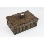 Early 20th century Carved Oak Box in the Black Forest Style