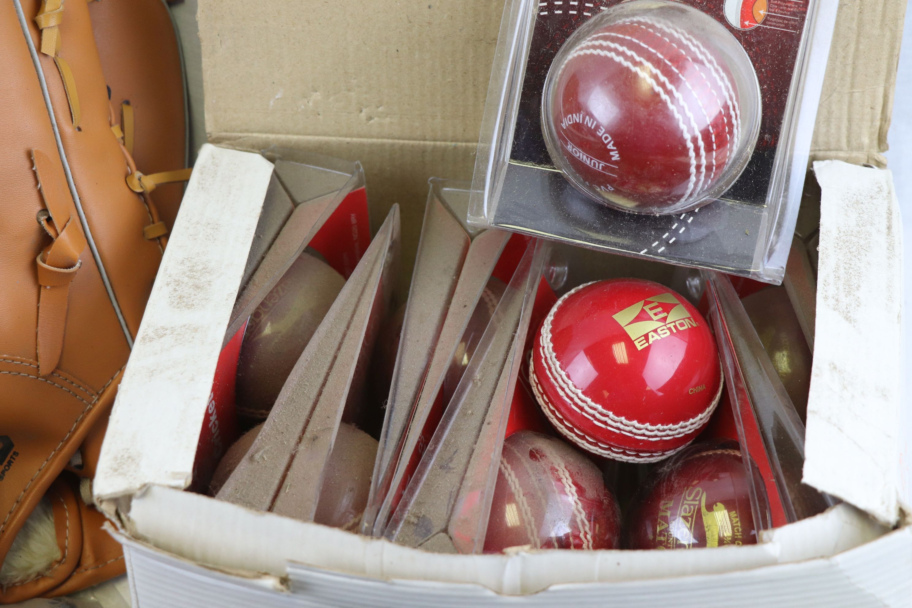 Mixed Lot of Sports Equipment including New and Used Cricket Balls, Baseball Gloves, Golf Balls, - Image 4 of 4