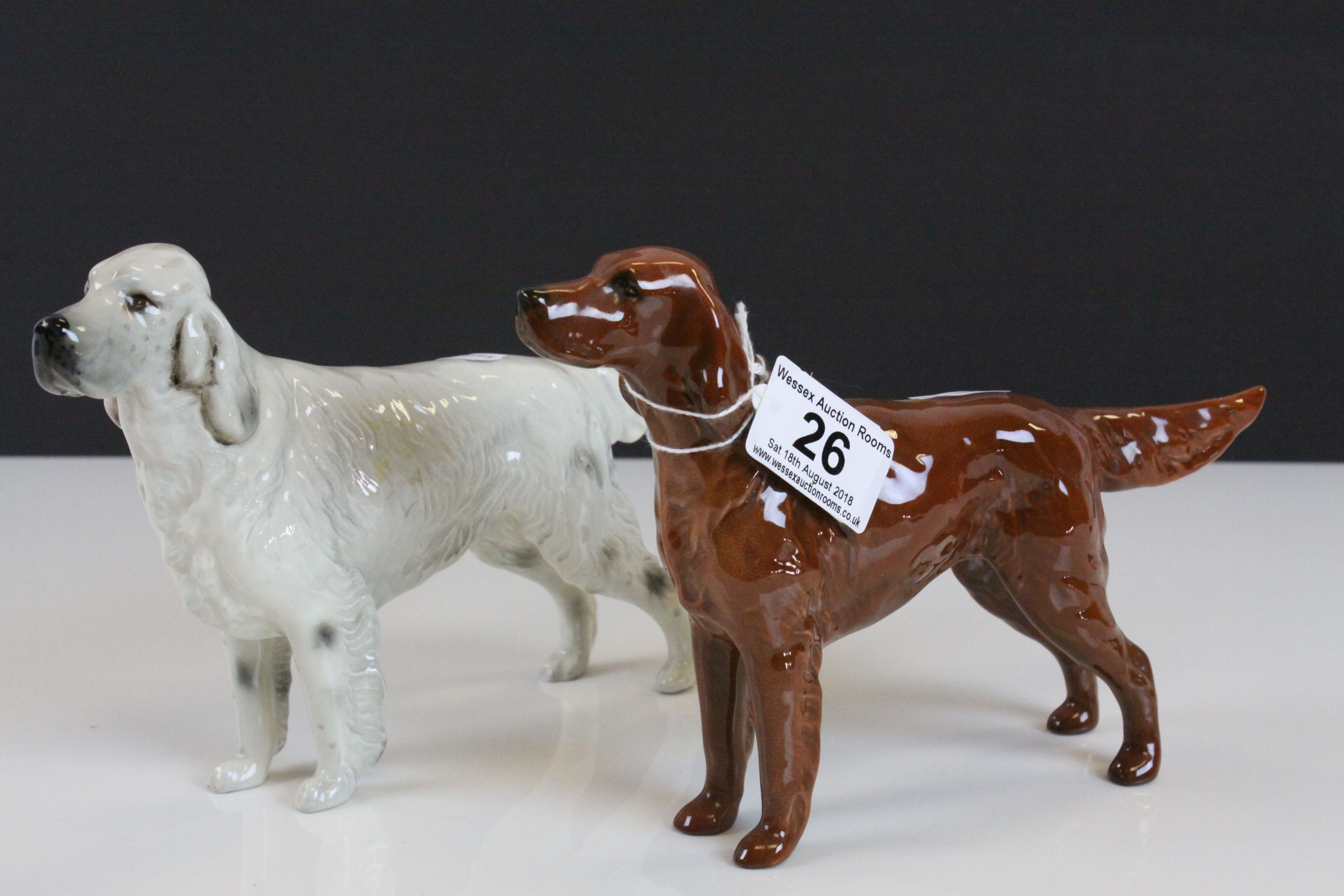 Beswick ceramic Red Setter & an Irish Setter "Baylooki Baronet"