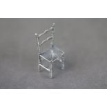 Silver Ladder Back Chair