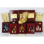 Five boxed Steiff Enesco bears to include; Forget me Not, 1997 Rose Bear & Polar Bear on wheels,
