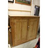 Large 19th century Pine Cupboard with Two Doors, 150cms long x 138cms high
