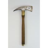 Vintage Fireman's Axe with Wooden shaft, Steel blade and Brass banding