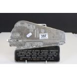 Limited Edition cast Aluminium Plaque depicting a Warship Class 2200 Diesel Hydraulic Locomotive &