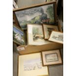 Assortment of Prints, Watercolours and Oils