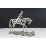 Silvered Model of a Huntsman and Horse