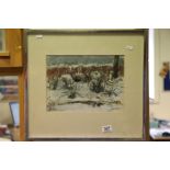 James ' Jimmy ' D Robertson (1931 - 2010), Framed and Glazed Gouache of Garden, signed lower right '