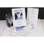 Boxed Concorde "Flights of Fancy" glass and a collection of Concorde Ephemera to include an un named