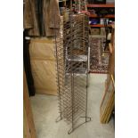 Vintage Retro Metal Shop Card / Paper Rack, 142cms high