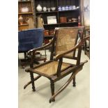19th century Carter style invalid chair with bergere back and seat