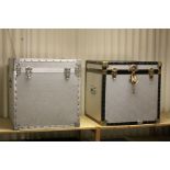 Aluminium Bound Square Box / Case together with another similar Box