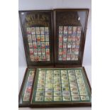 Four Sets of Framed, Glazed and Mounted Sets of Cigarette Cards