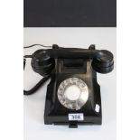 Vintage Black Bakelite Telephone with slide out shelf