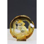 Large Chinese Glass Paperweight "Year of the Rat" 60/2600 numbered to base