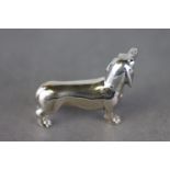 Silver Figure of a Daschaund Dog