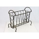 Wrought Iron magazine rack, Arts & crafts style