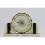 Art Deco style Smiths Sectric Mantle clock with Onyx & Marble