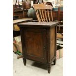 Late 19th / Early 20th century Stained Pine Cupboard with Single Door