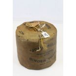 Vintage Wrapped Roll of Binder Twine marked ' John Bull Binder Twine, patent wrapper no. 379705 '