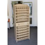 Contemporary 54 Wine Bottle Rack / Storage Unit with central drawer, approx. 169cm high x 68cm wide