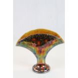 Art Deco style flared glass Vase with ceramic style finish