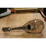 Vintage Mandolin by Luigi Poppi, Palermo with applied tortoiseshell butterfly