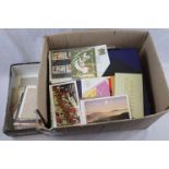Box of Mixed GB Stamps including Presentation Packs, Albums and FDC's