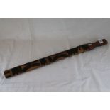 African wooden handled gladiator type sword, steel blade, wooden scabbard (af)