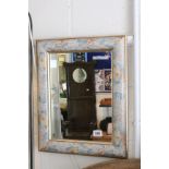 Floral Framed Mirror, approx. 50cms x 40cms