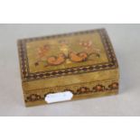 Tunbridge Ware Box with Heraldic Style to design to lid