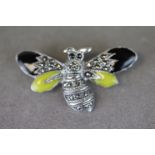 Silver Plique A Jour Brooch in the form of a Dragonfly