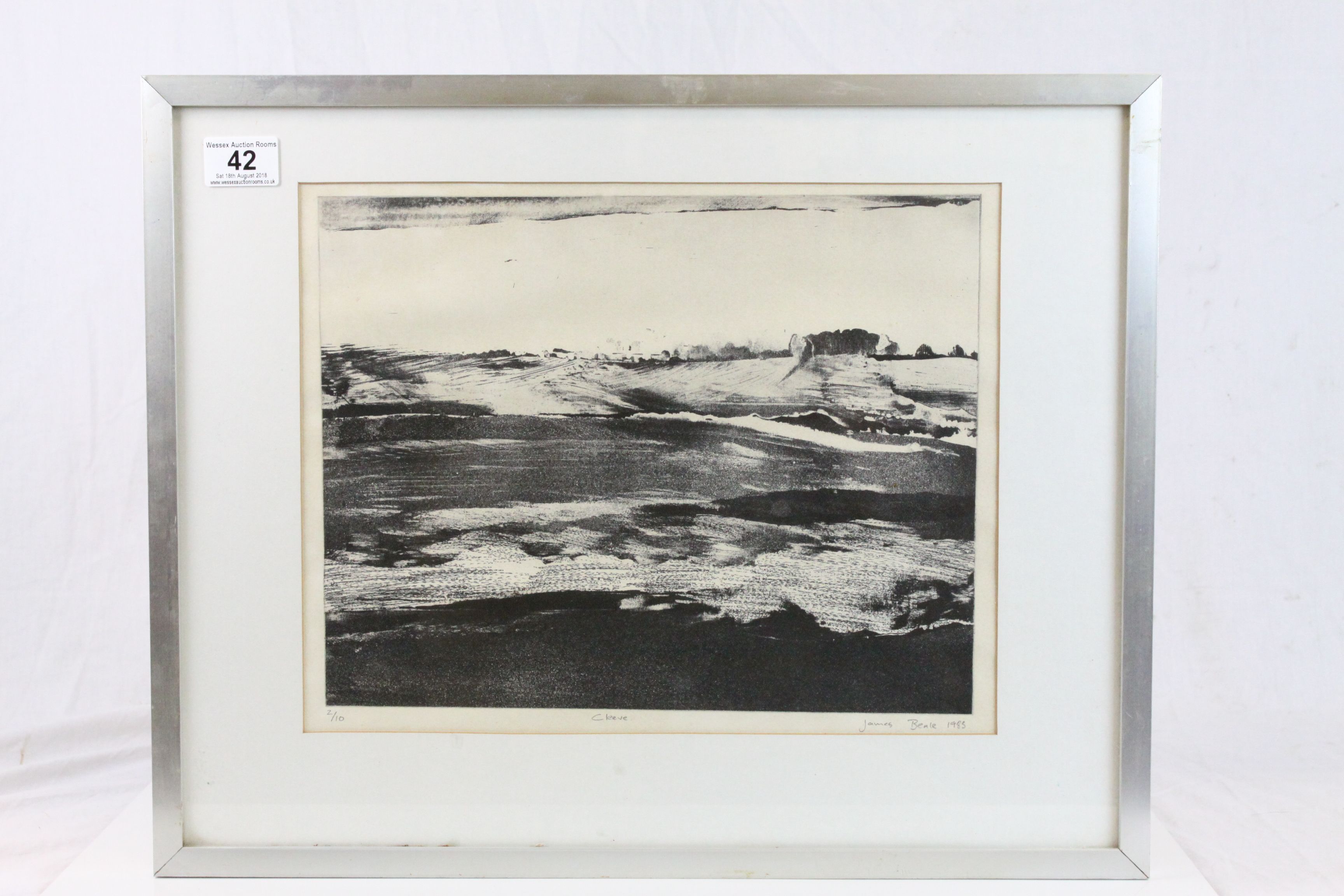 Signed Limited Edition James Beale Etching entitled ' Cleeve ' , no. 2/10