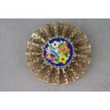 Five Vintage Italian Micro Mosaic Filigree and other Brooches
