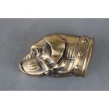 Brass Vesta in the form of a Bulldog