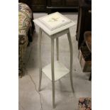 Early 20th century Painted Jardiniere Stand with Tile Top