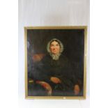 Re framed 19th Century oil on canvas of an elderly Lady