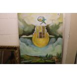 Oil on Canvas Surrealist Landscape Scene 71cms x 61cms