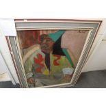 Muriel Wilson (1892 - 1977) Oil on Canvas Painting of a Moroccan Lady signed upper right, framed,