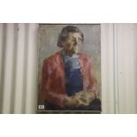 Penelope Ellis, Oil on Board, Three Quarter Length Portrait of a Seated Old Lady, 61cm x 43cm