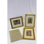 Three Framed Baxter Prints (CL196, CL1853 and CL1854) and a Book ' The Price Guide to Baxter