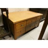 Contemporary Oak Coffee Table with Two Drawers