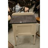 Early 20th century Marble Top Washstand with Painted Base