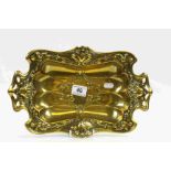 Art Nouveau Twin Handled Brass Dish