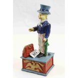 Painted Cast Iron "Uncle Sam" Money box