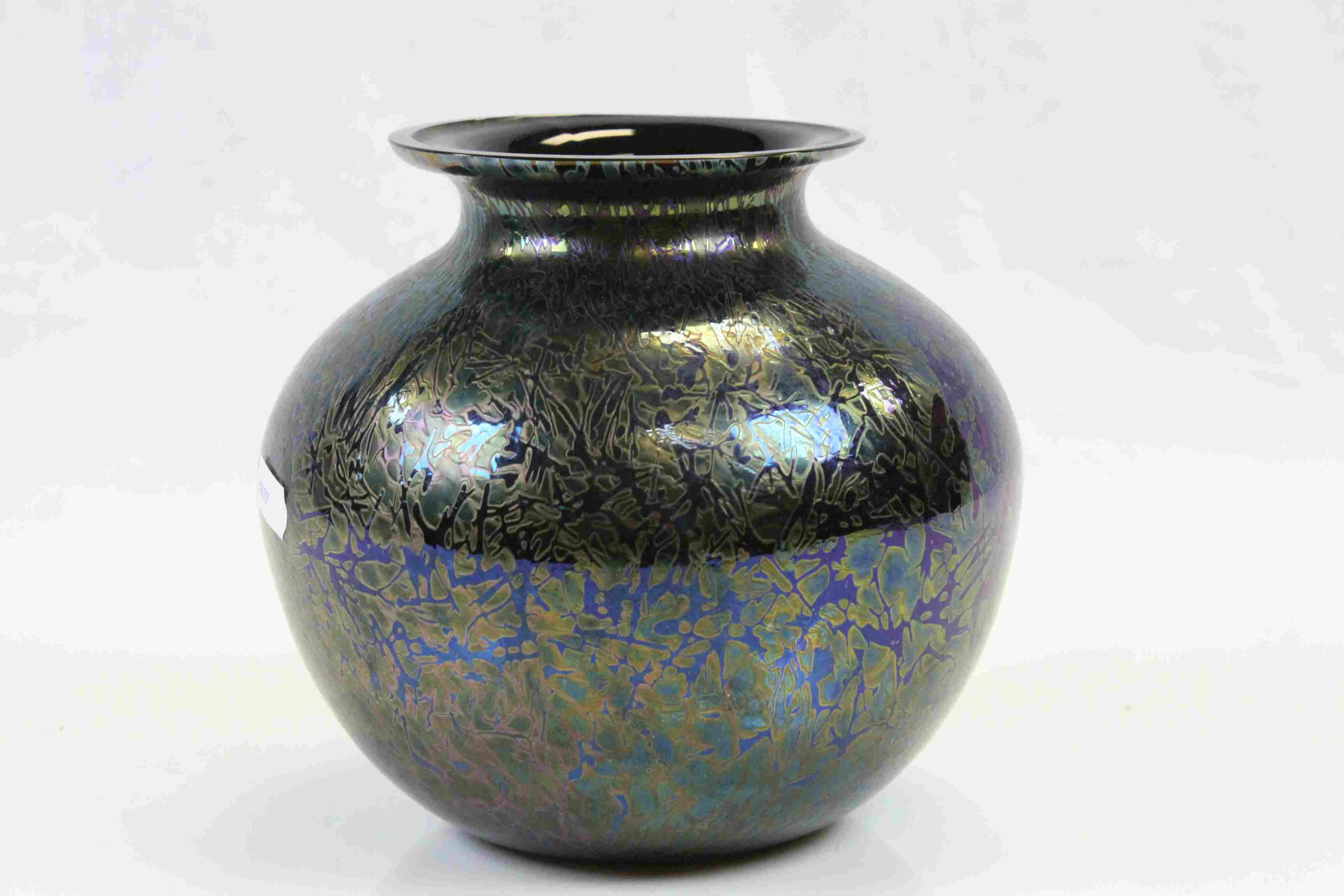 Royal Brierley Art Glass vase with Irridescent finish