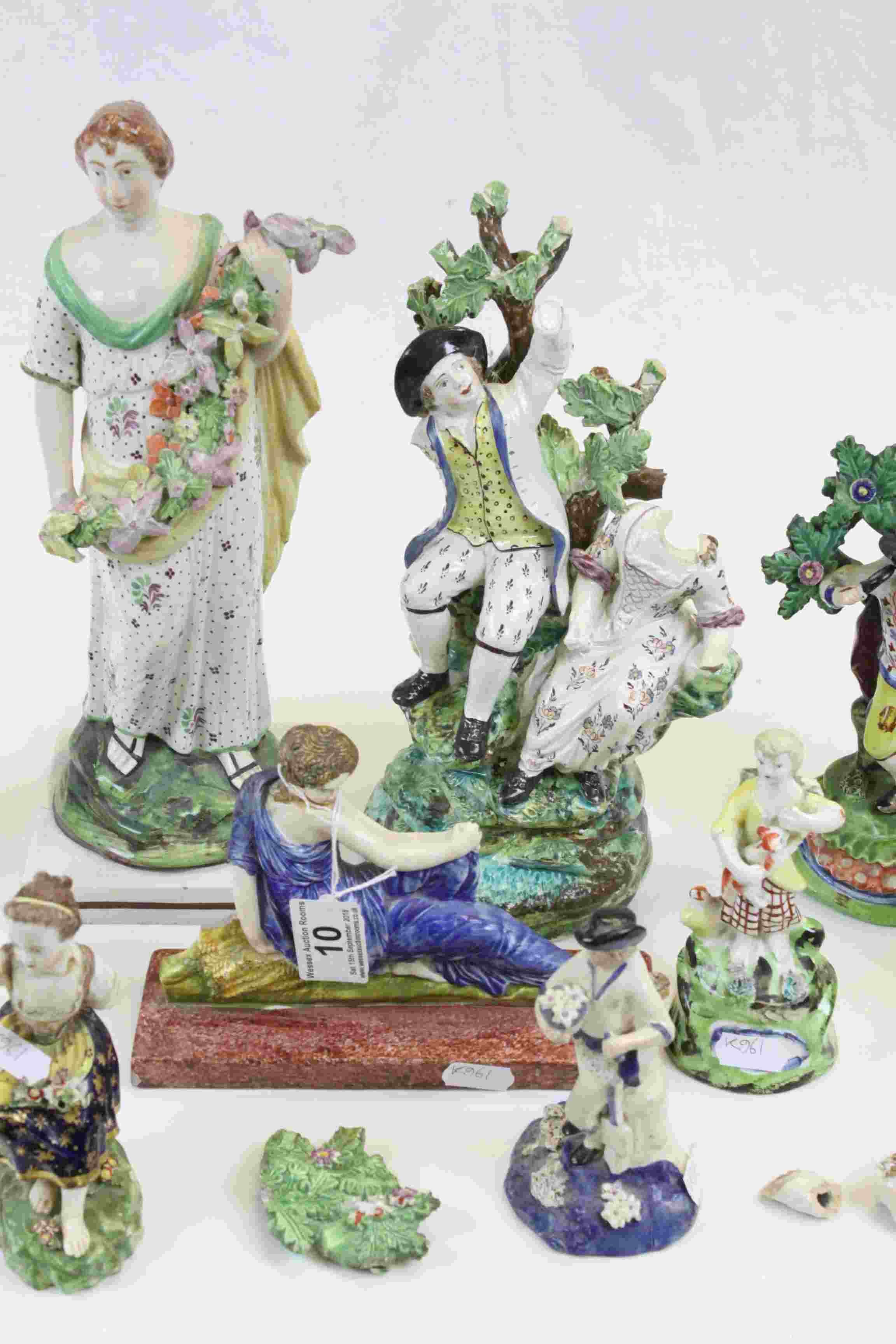 Group of Ten 19th century Staffordshire Figures - Image 3 of 9