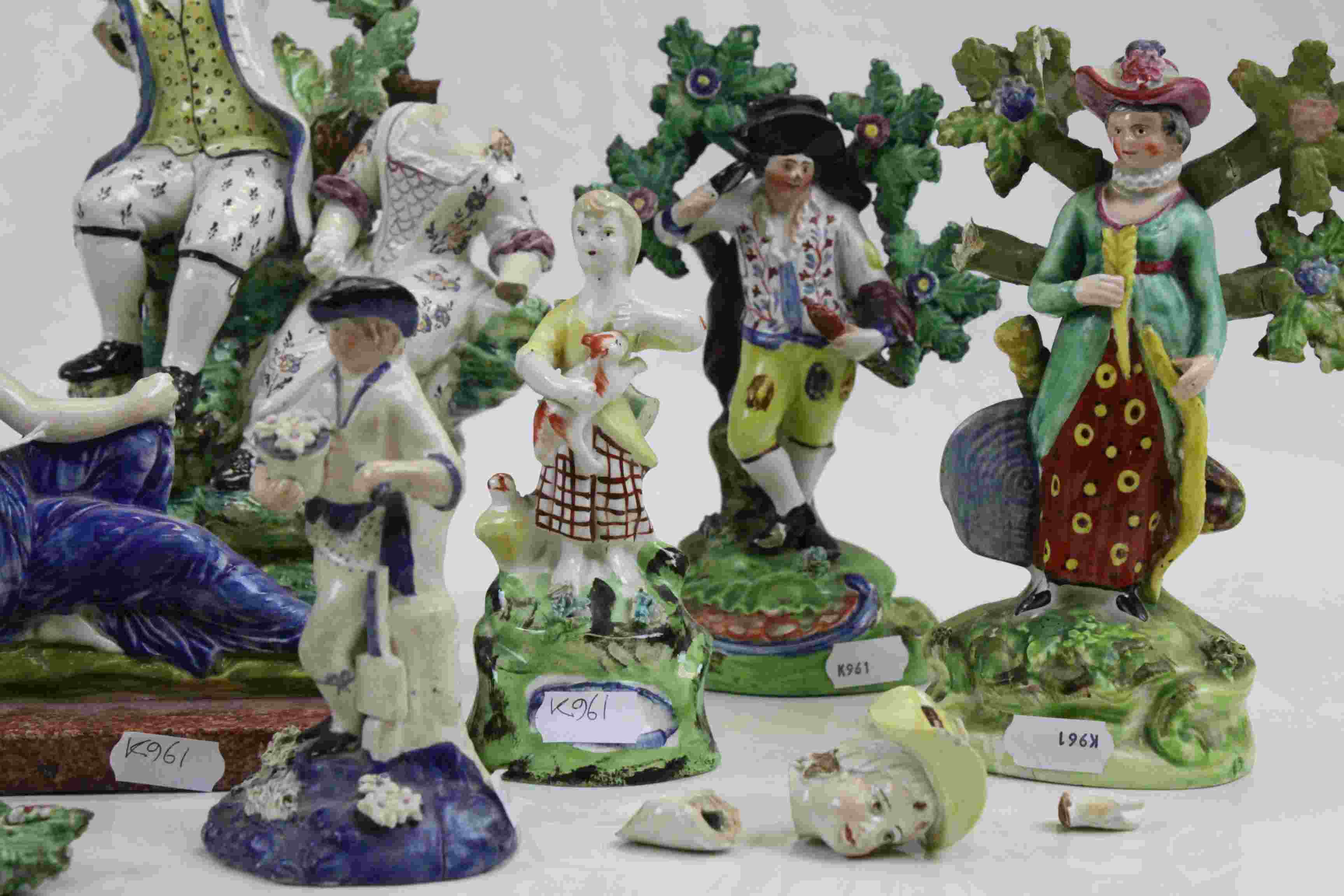 Group of Ten 19th century Staffordshire Figures - Image 6 of 9