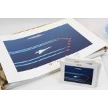 100 Photographic Prints of Concorde, QE2 and the Red Arrows all signed by the Captain together