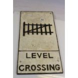 Cast Iron Sign - Level Crossing